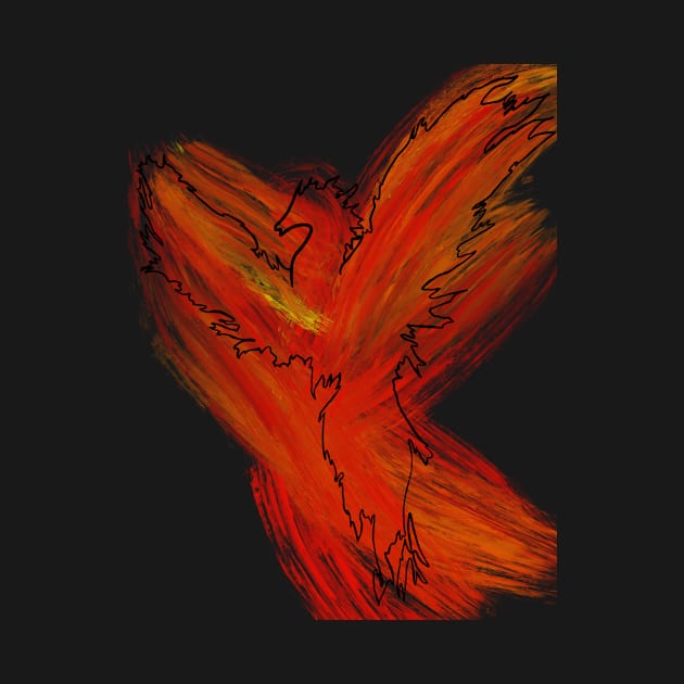 Abstract Dry brush phoenix by xaxuokxenx