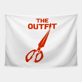 the outfit movie 2022 scissors and British gangster film graphic design Tapestry