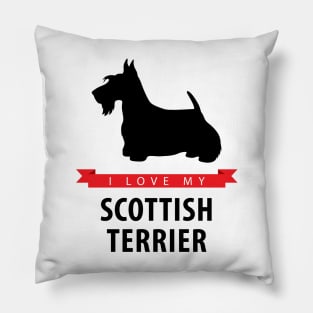 I Love My Scottish Terrier Pillow