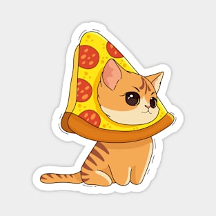 Cat and pizza Magnet