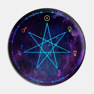 Traditional Planetary Magick - 7 Pointed Star (Classical Ancient Astrology) Pin