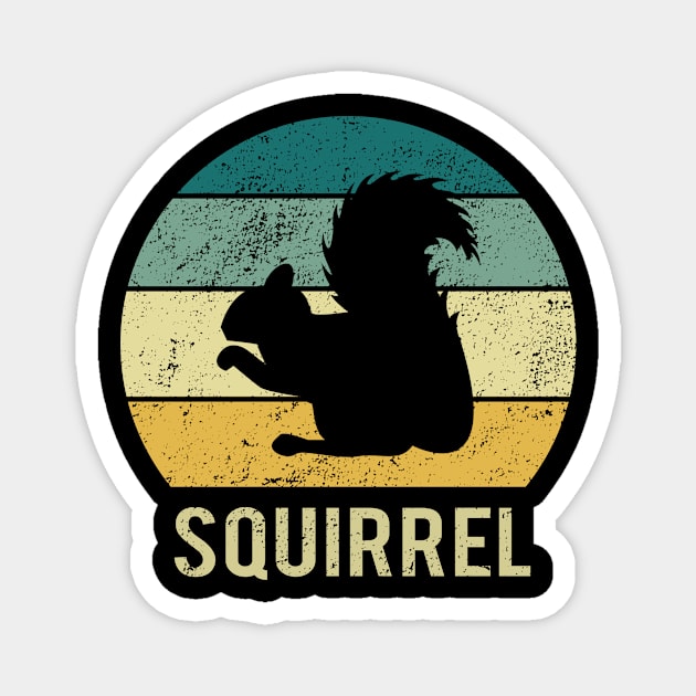 Squirrel At Sunset A Gift For Squirrels Lovers Magnet by MerchAndrey