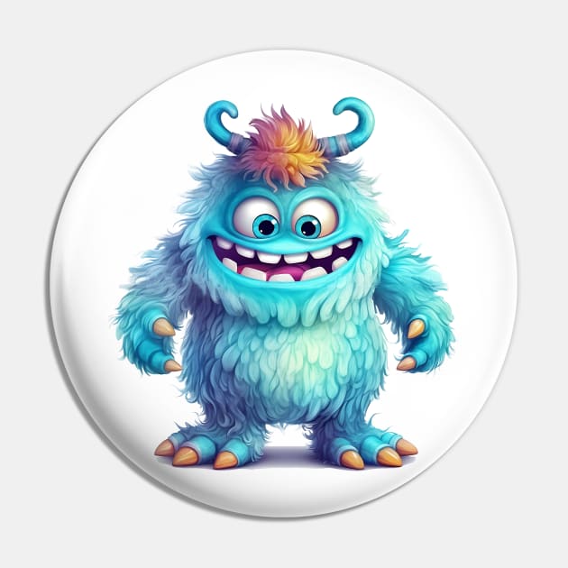 Fluffy Monster #5 Pin by Chromatic Fusion Studio