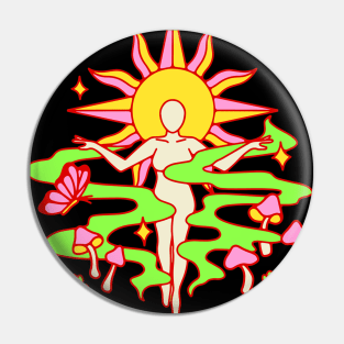 Free Your Mind Spiritual Woman Pin