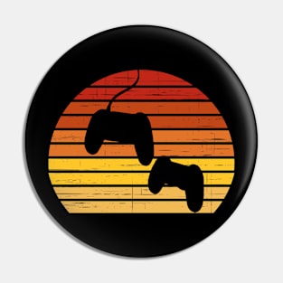 Retro Sunset Video Game Controllers - PanfurWare LLC Pin