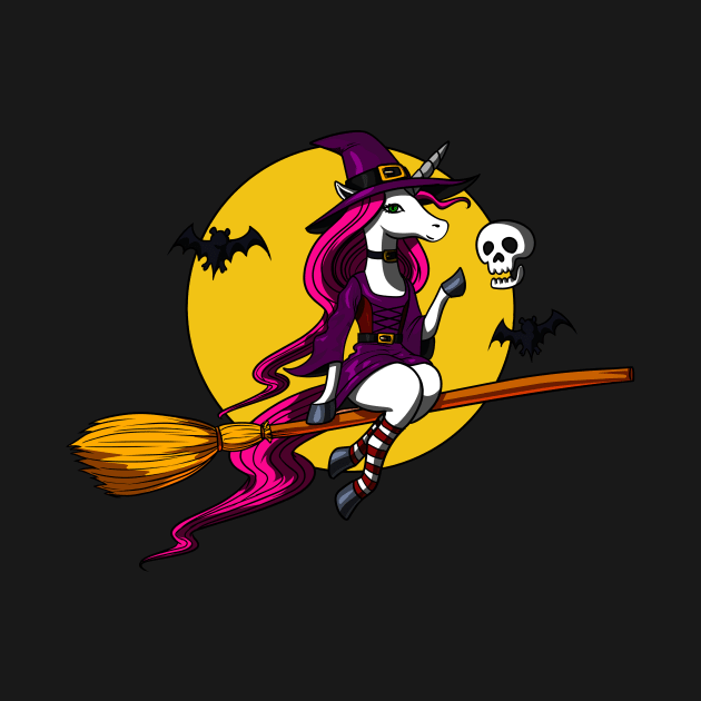 Unicorn Witch Halloween by underheaven