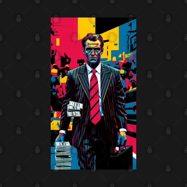 Retro Banker pop art by Spaceboyishere