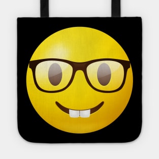 Nerd face emoji Tote