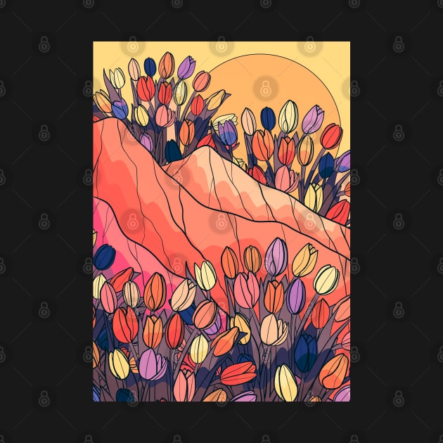 Tulip mountains by Swadeillustrations