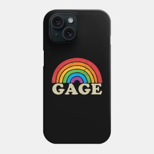 Gage - Retro Rainbow Flag Vintage-Style Phone Case