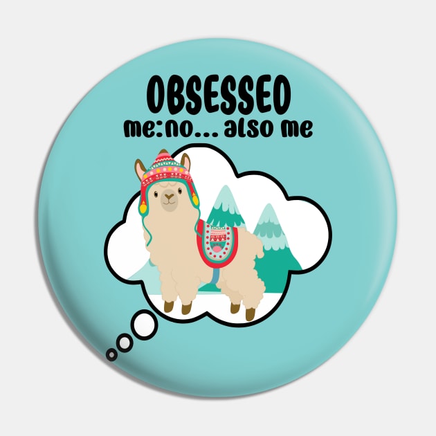 Llama Obsession Pin by The Angry Possum