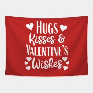 Hugs Kisses & Valentine's Wishes Tapestry