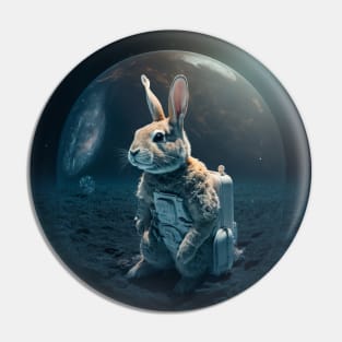 space rabbit Pin