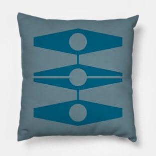 Abstract Eyes in Blue Tones Pillow