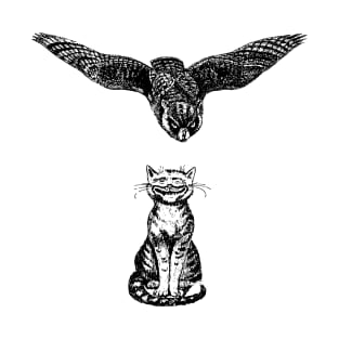 a cat and an owl T-Shirt
