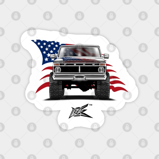 ford f250 obs truck Magnet by naquash
