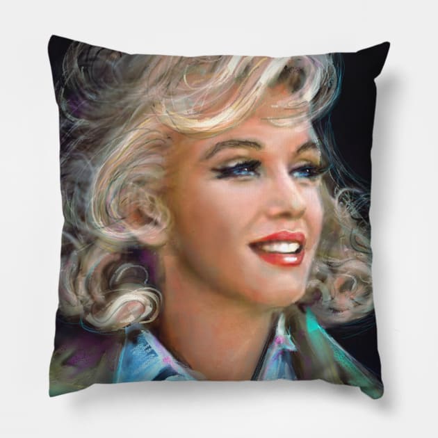 Marilyn 1 Pillow by Angie Braun