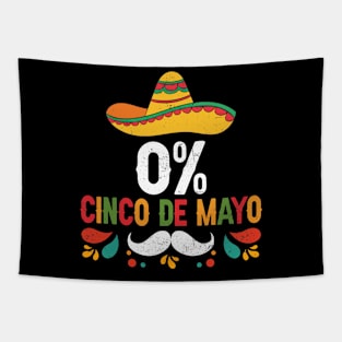 0% Cinco De Mayo Fiesta Sombrero Funny Tapestry