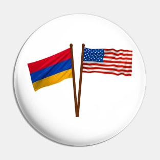 American Armenian Flag Pin