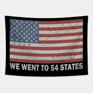 We Went To 54 States - Vintage American Flag Tapestry