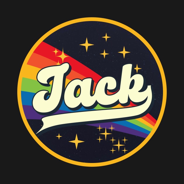 Jack // Rainbow In Space Vintage Style by LMW Art