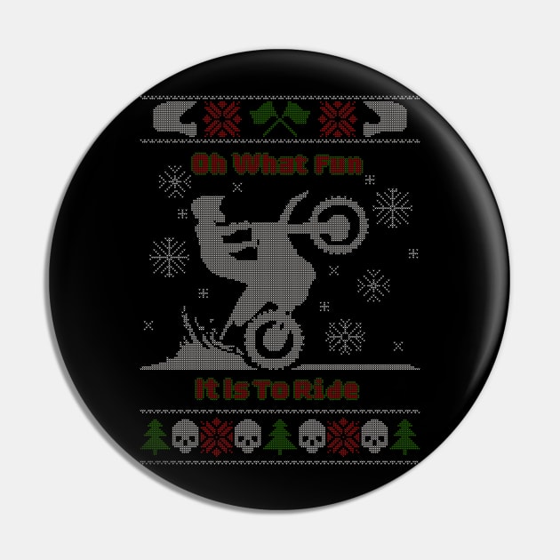 Moto Christmas Pin by BAHMcreations