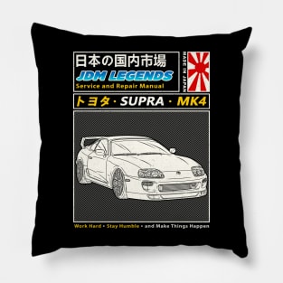 JDM Toyota Supra A80 MK4 Car Manual Book Cover Pillow