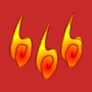 666 - RED FLAME T-Shirt