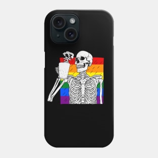 Skeleton and Coffee LGBT | LGBT Pride Phone Case