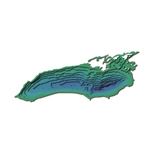 Lake Ontario Topographical Map T-Shirt