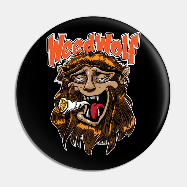 HalloWeed Wolf Pin by eShirtLabs