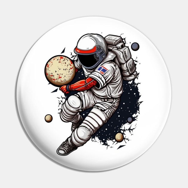 Baseball Astronaut #5 Pin by Chromatic Fusion Studio