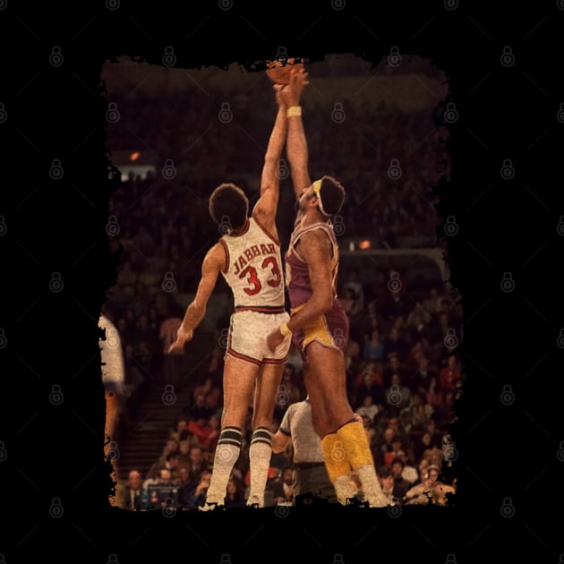 Wilt Chamberlain vs Kareem Abdul Jabbar, The Battle of The NBA Gods by Omeshshopart