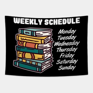 Weekly planning for reader and bookworms book worm Tapestry