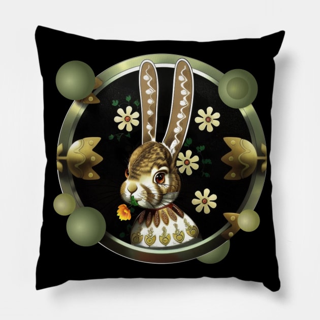 Bunny rabbit lover gift Pillow by RitaFari