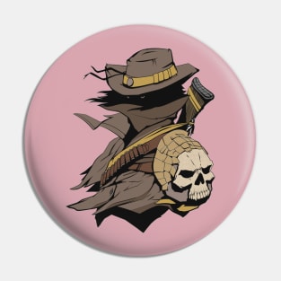 Cowboy and skull Pin