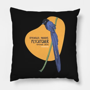 The Seychelles Paradise Flycatcher Pillow