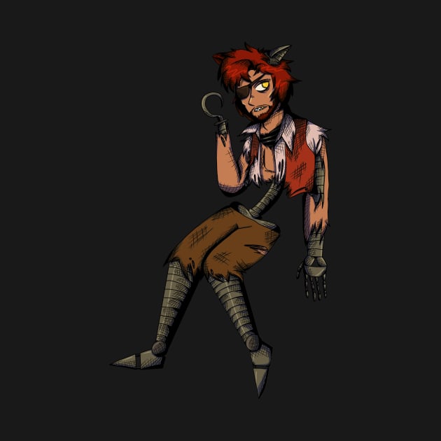 Withered Foxy Gijinka Transparent by spaceagebarbie