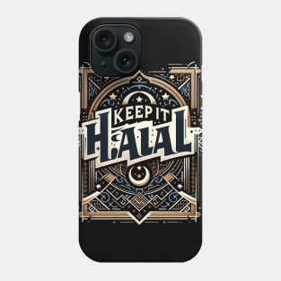 Keep It Halal Islamic Crescent Moon Geometric Design Phone Case