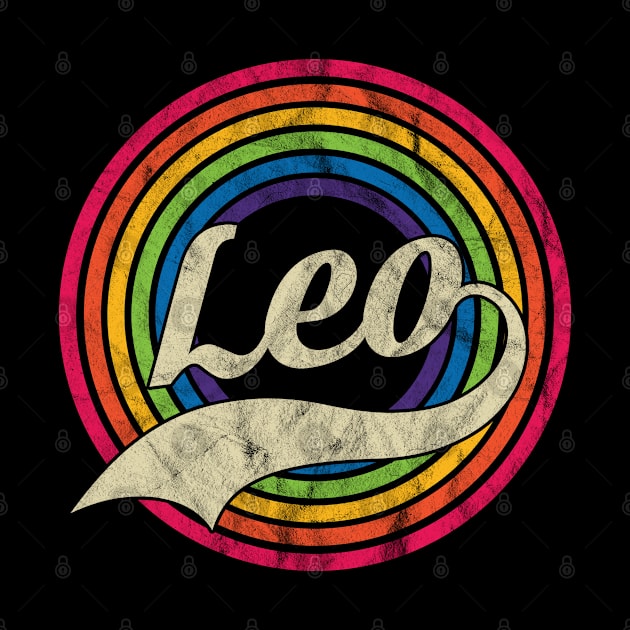 Leo - Retro Rainbow Faded-Style by MaydenArt