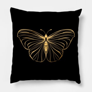 Gold Butterfly Pillow