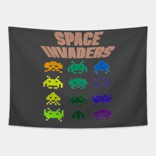 Space Invaders Retro Gaming Vintage Tapestry