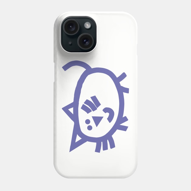 Very Peri Periwinkle Blue Line Kitty Cat Phone Case by ellenhenryart