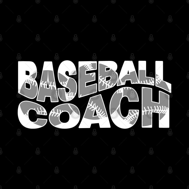 Wavy Baseball Coach White by Barthol Graphics