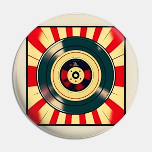 Red White and Blue Vintage Vinyl Record Pin