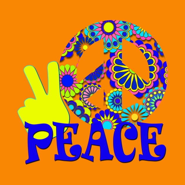 Hippie Peace Sign by AlondraHanley