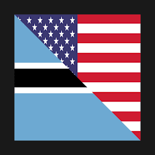 Botswana American Flag USA T-Shirt