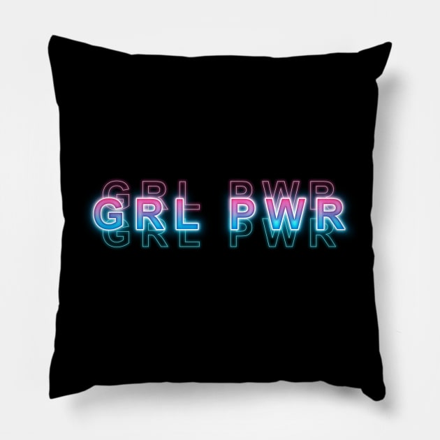 GRL PWR Pillow by Sanzida Design