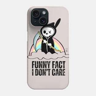 Creepy cute death rainbow Design Sarcastic Tshirt Design Pastel Goth funny text Phone Case