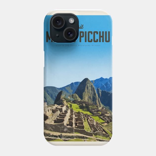 Visit Machu Picchu Phone Case by Mercury Club